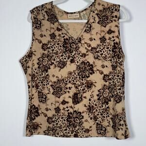 Apostrophe Tank Size XL Romantic Feminine Floral Y2K